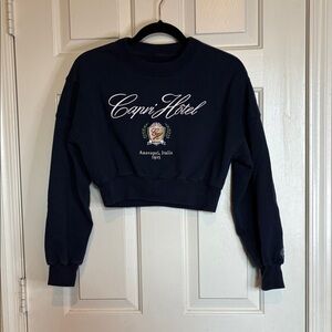 Abercrombie & Fitch Navy Capri Hotel Crop Top